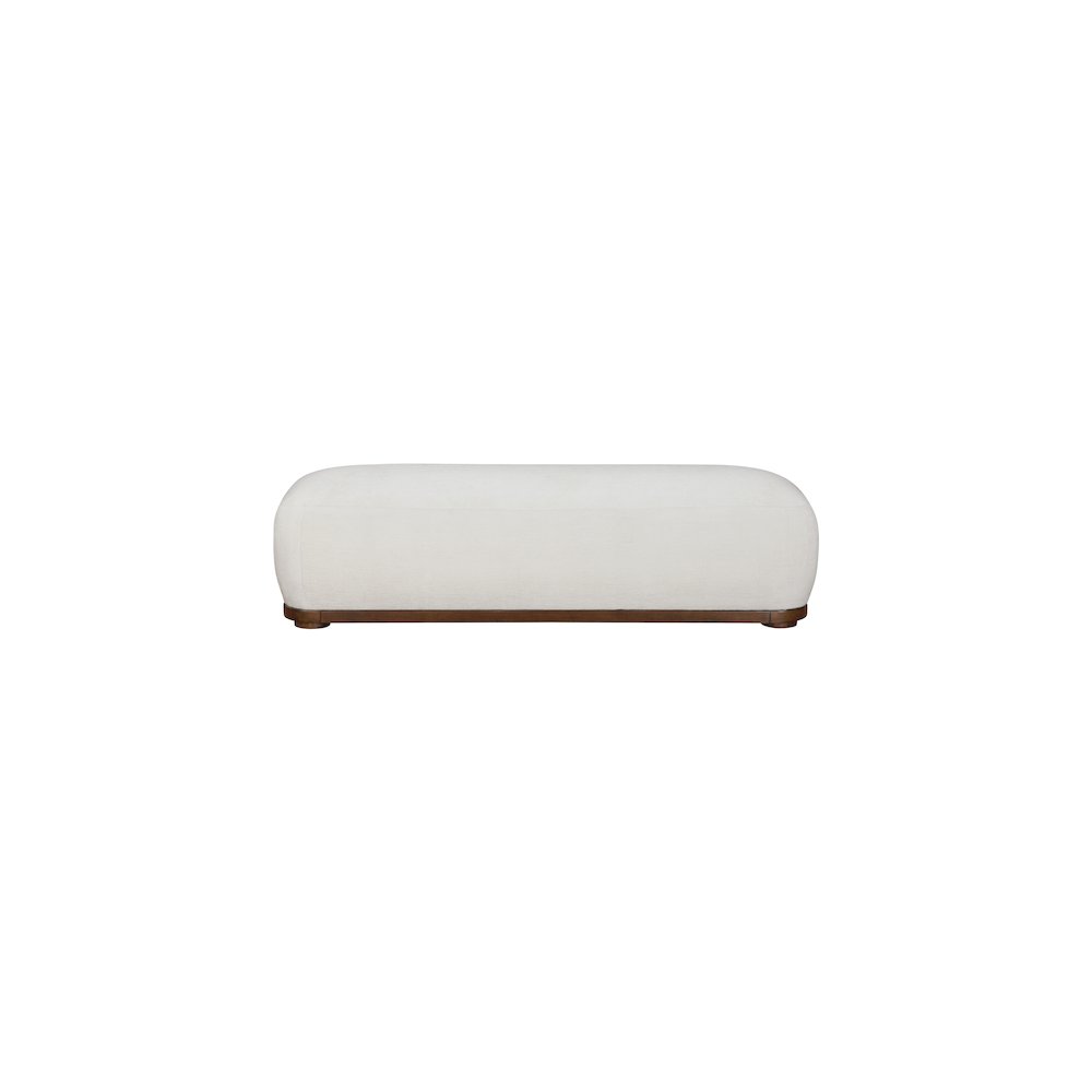 Calum Cream Chenille Fabric Bench