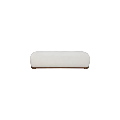 Calum Cream Chenille Fabric Bench