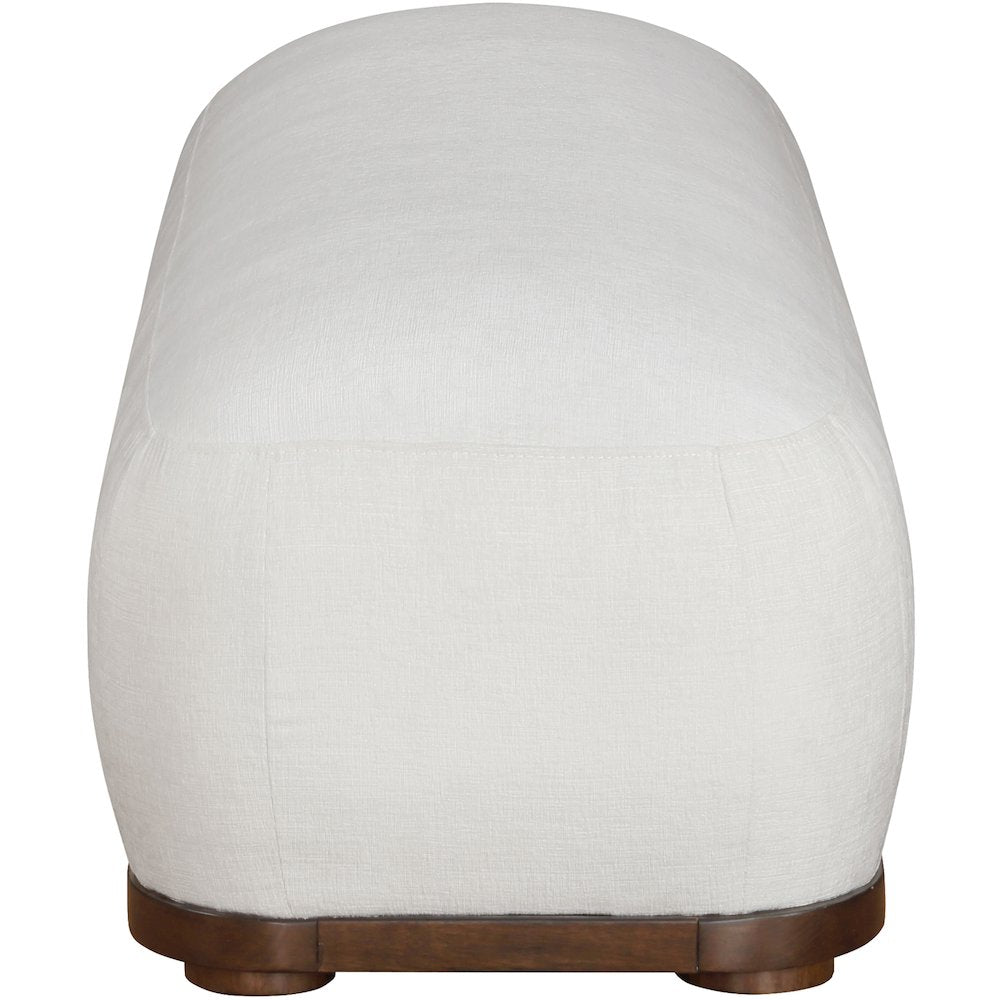 Calum Cream Chenille Fabric Bench