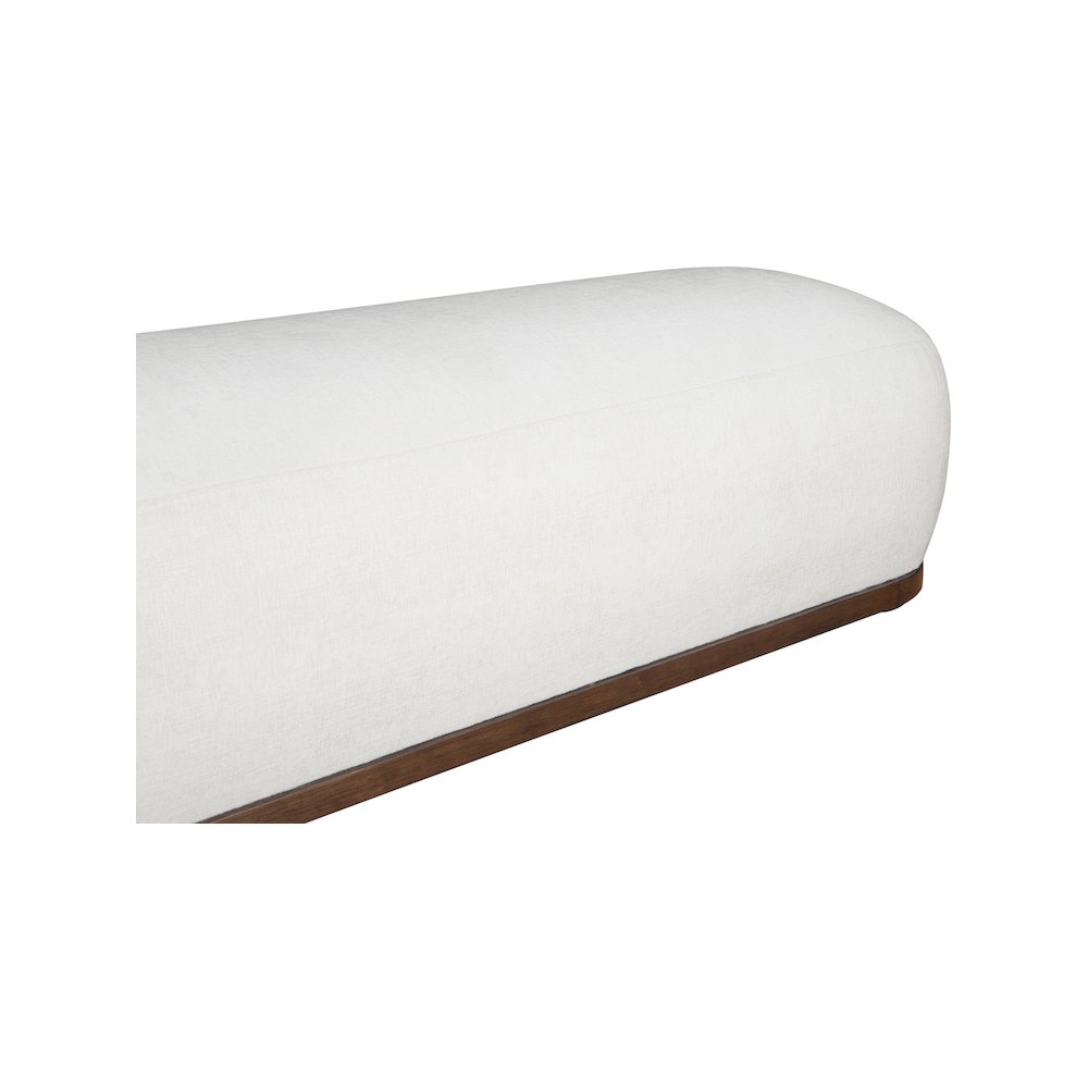 Calum Cream Chenille Fabric Bench