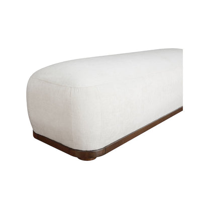 Calum Cream Chenille Fabric Bench
