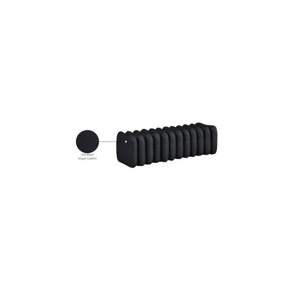 Atticus Black Vegan Leather Bench