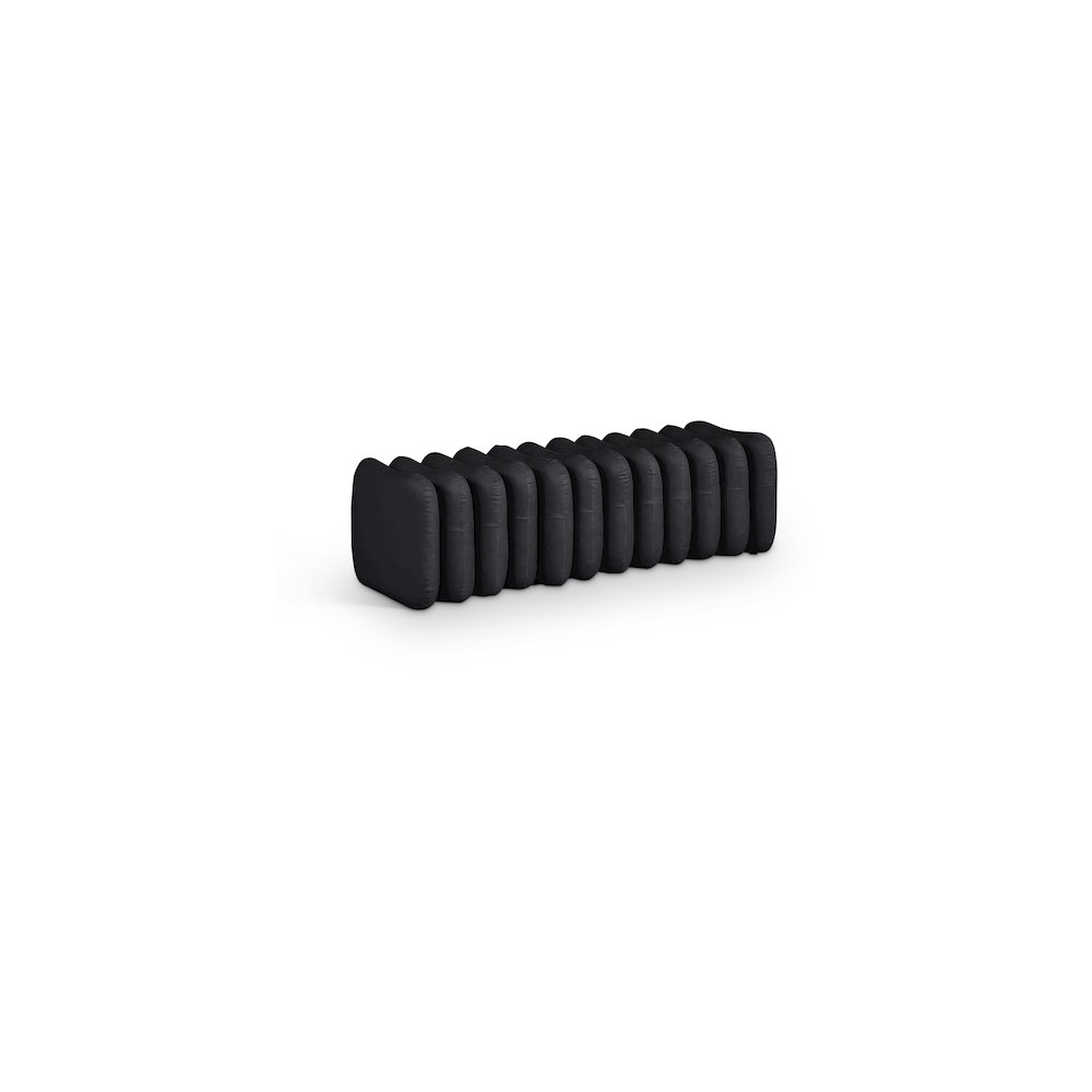 Atticus Black Vegan Leather Bench