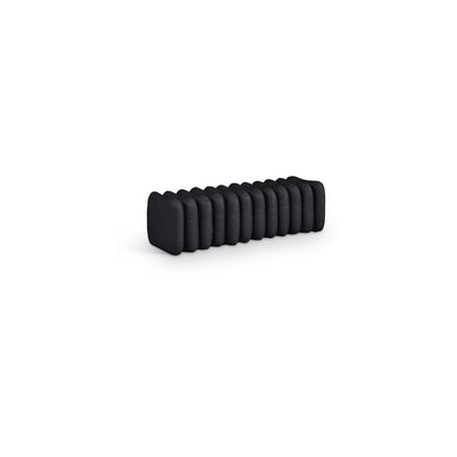 Atticus Black Vegan Leather Bench
