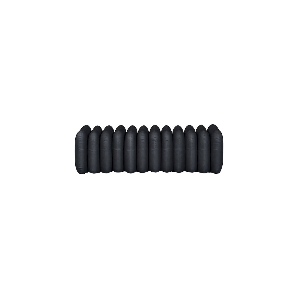 Atticus Black Vegan Leather Bench