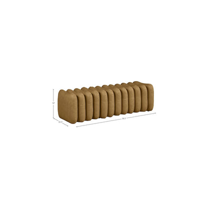 Atticus Brown Vegan Leather Bench