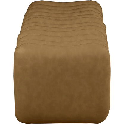 Atticus Brown Vegan Leather Bench
