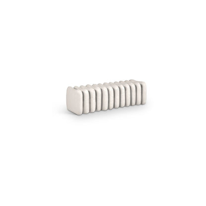 Atticus Cream Vegan Leather Bench