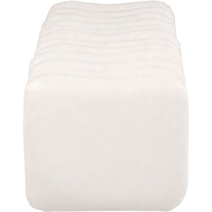 Atticus Cream Vegan Leather Bench