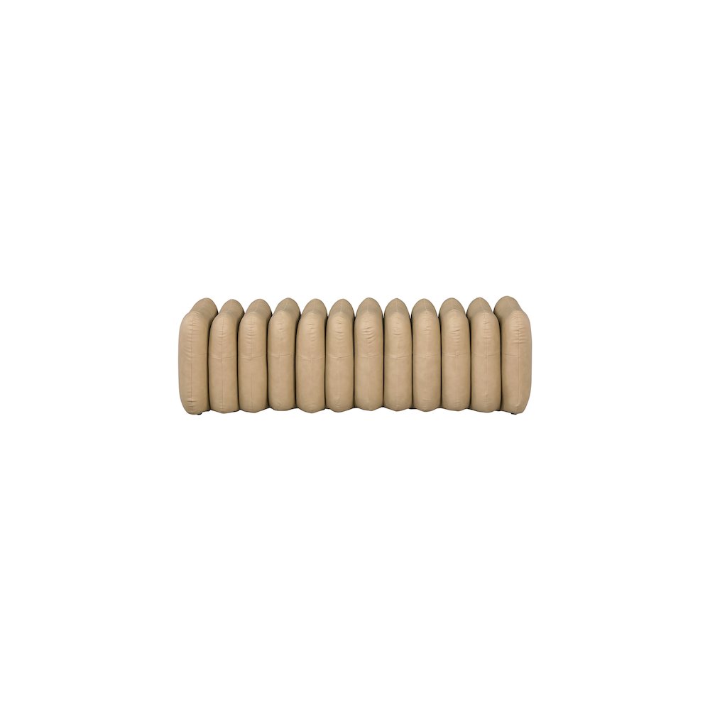 Atticus Tan Vegan Leather Bench