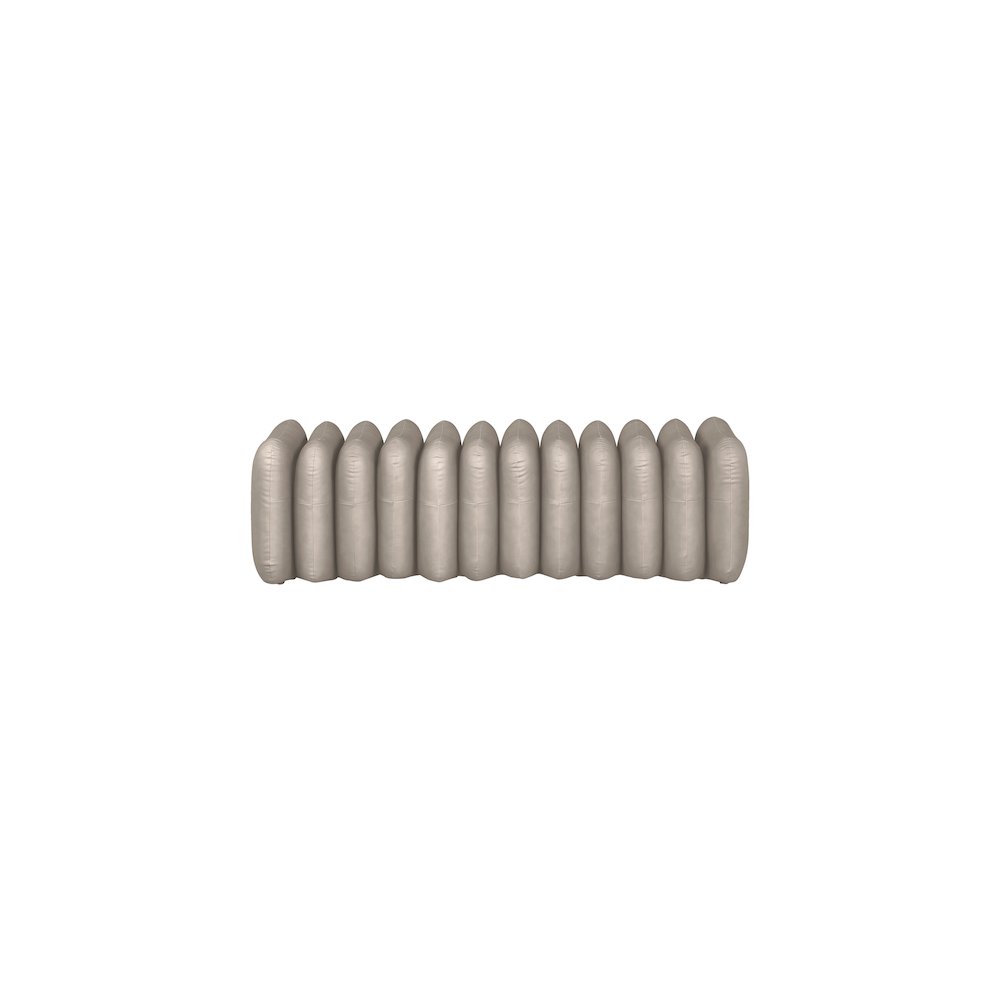 Atticus Taupe Vegan Leather Bench