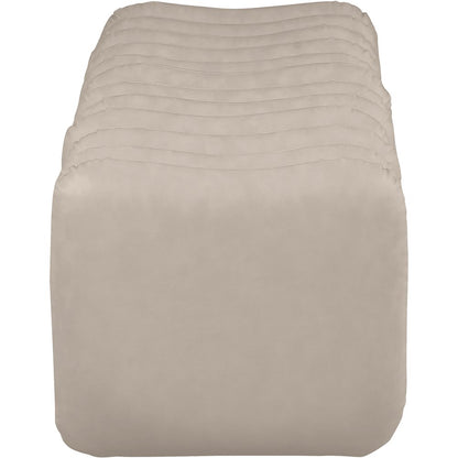 Atticus Taupe Vegan Leather Bench
