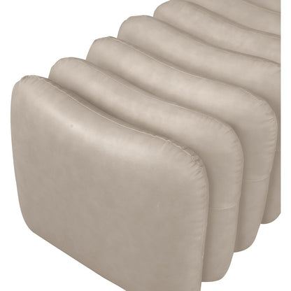 Atticus Taupe Vegan Leather Bench