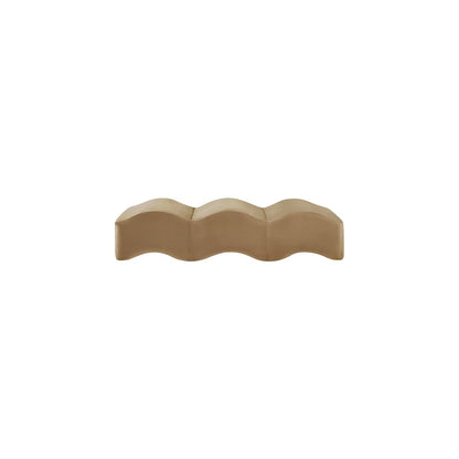 Wave Beige Velvet Bench