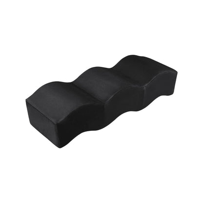 Wave Black Velvet Bench