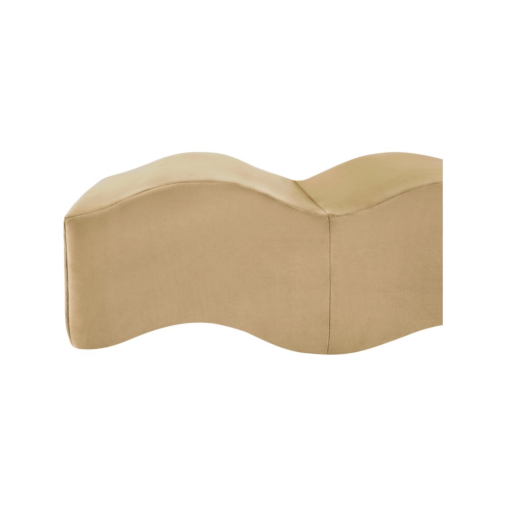 Wave Camel Velvet Bench