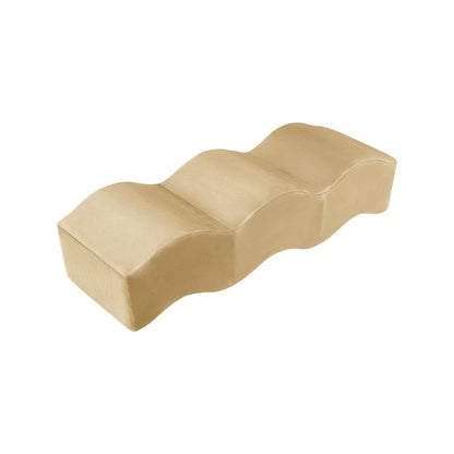 Wave Camel Velvet Bench