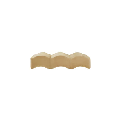 Wave Camel Velvet Bench