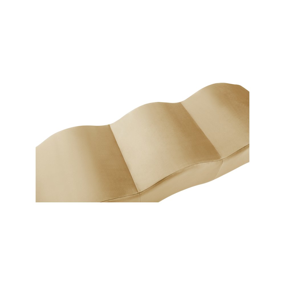 Wave Camel Velvet Bench