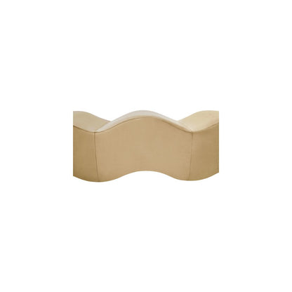 Wave Camel Velvet Bench