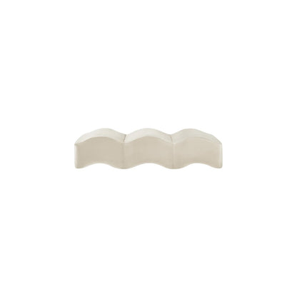 Wave Cream Velvet Bench
