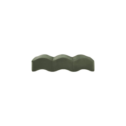 Wave Green Velvet Bench