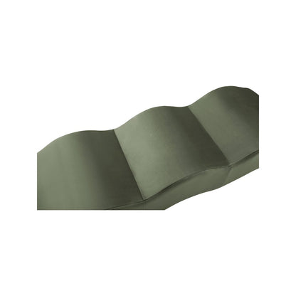 Wave Green Velvet Bench