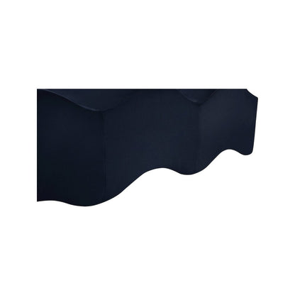 Wave Navy Velvet Bench