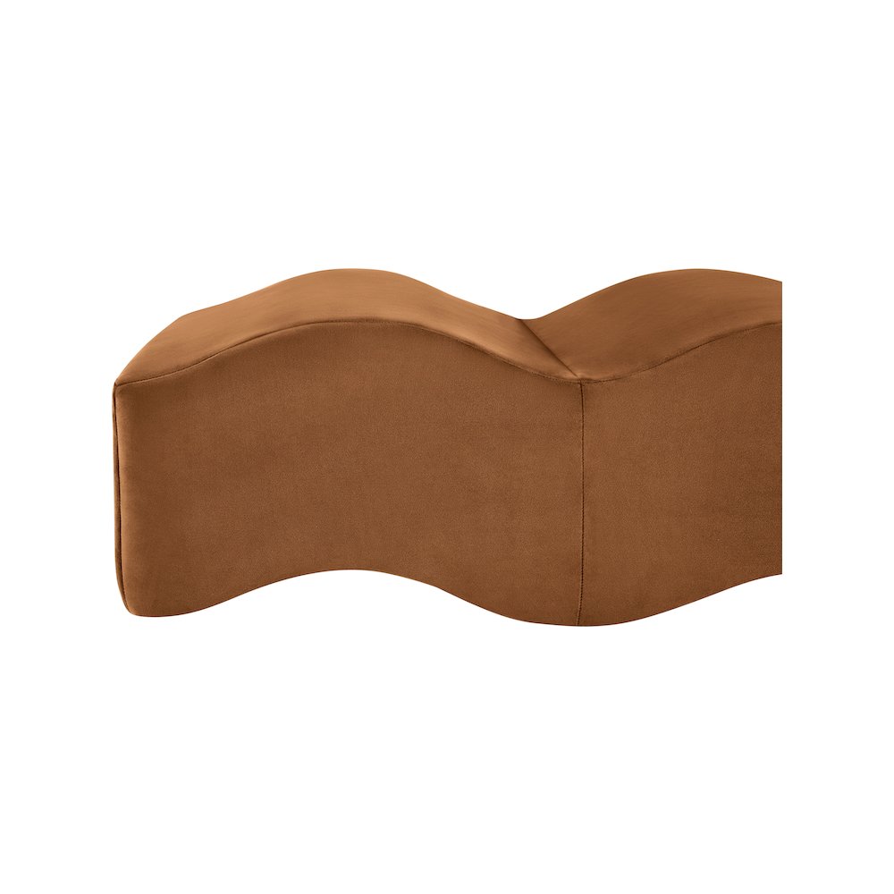 Wave Saddle Velvet Bench