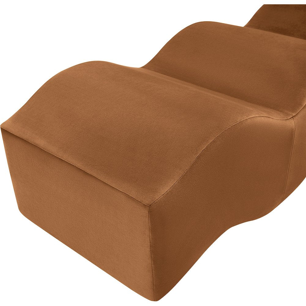 Wave Saddle Velvet Bench