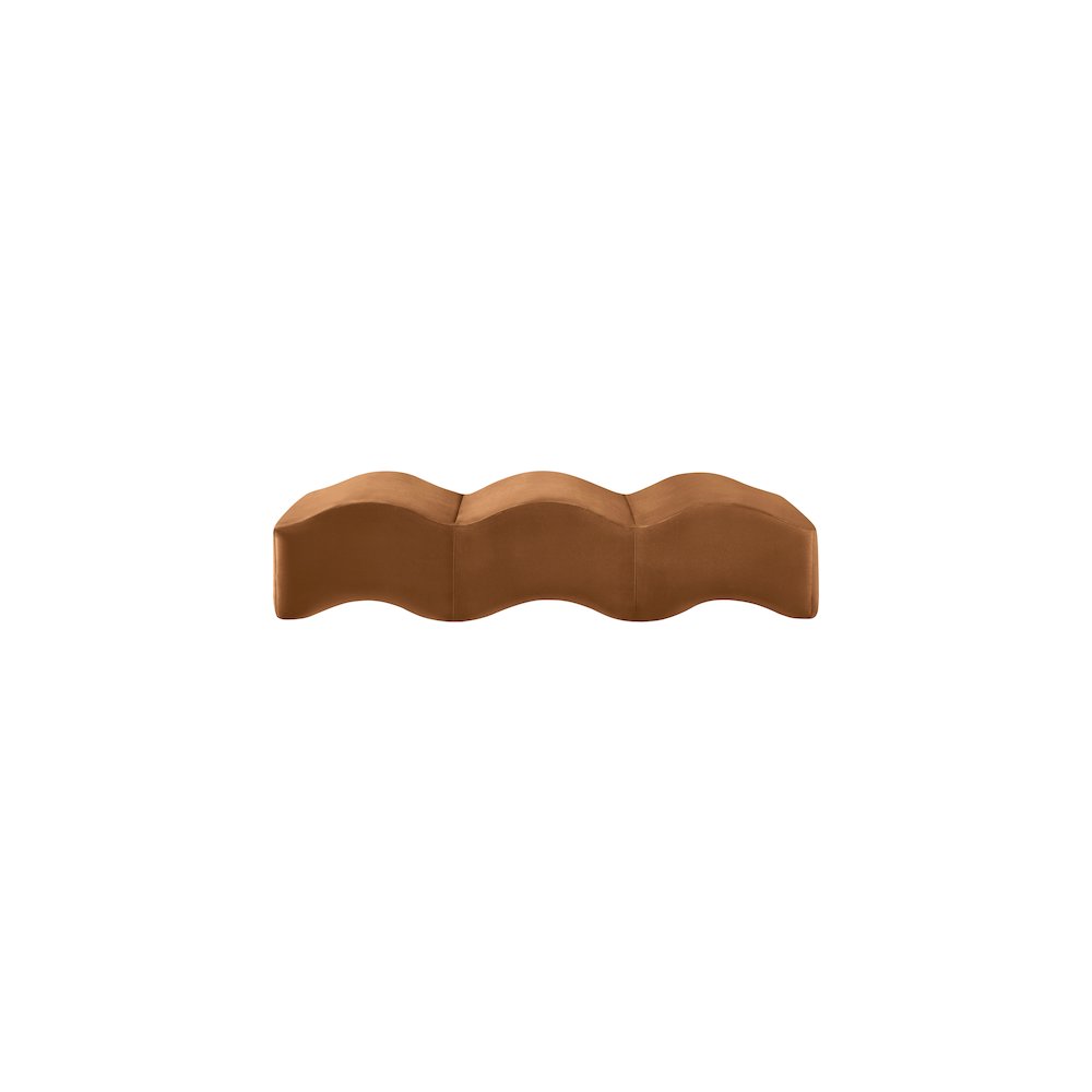 Wave Saddle Velvet Bench