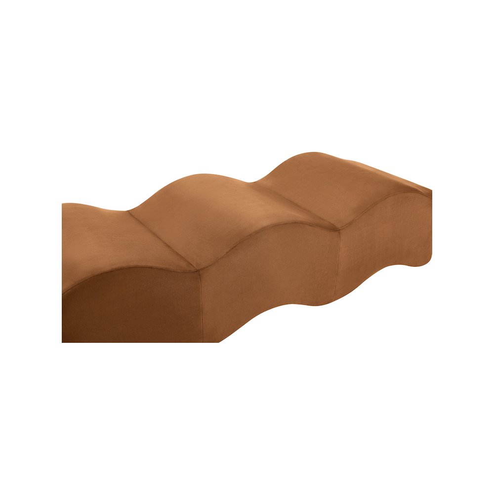 Wave Saddle Velvet Bench