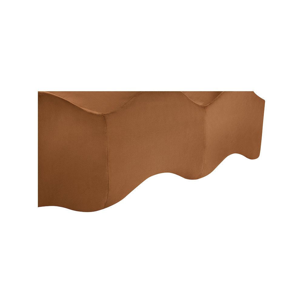 Wave Saddle Velvet Bench