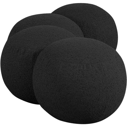 Apollo Black Boucle Fabric Bench