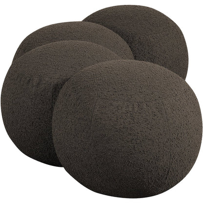 Apollo Brown Boucle Fabric Bench