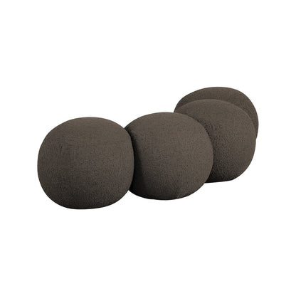 Apollo Brown Boucle Fabric Bench