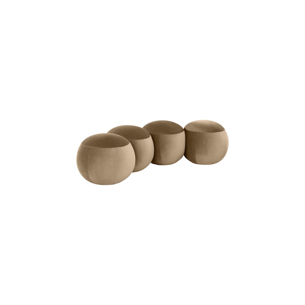 Apollo Beige Velvet Bench