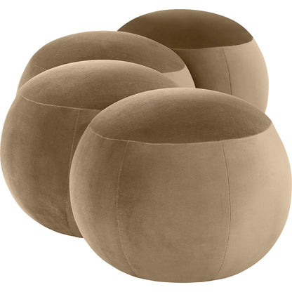 Apollo Beige Velvet Bench
