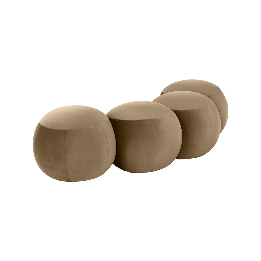 Apollo Beige Velvet Bench