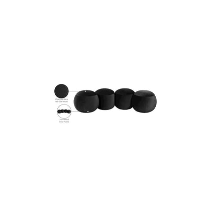 Apollo Black Velvet Bench