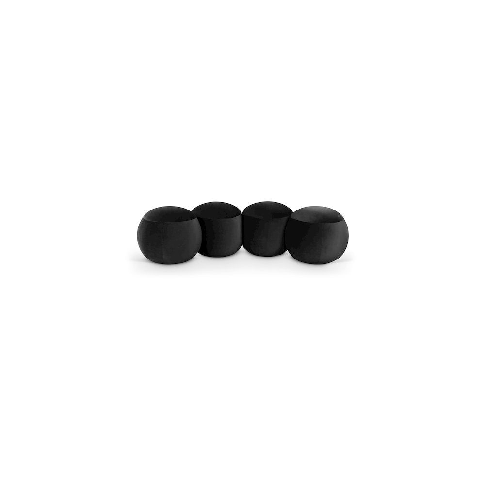 Apollo Black Velvet Bench