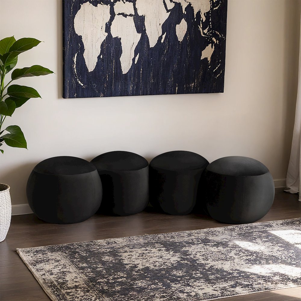 Apollo Black Velvet Bench