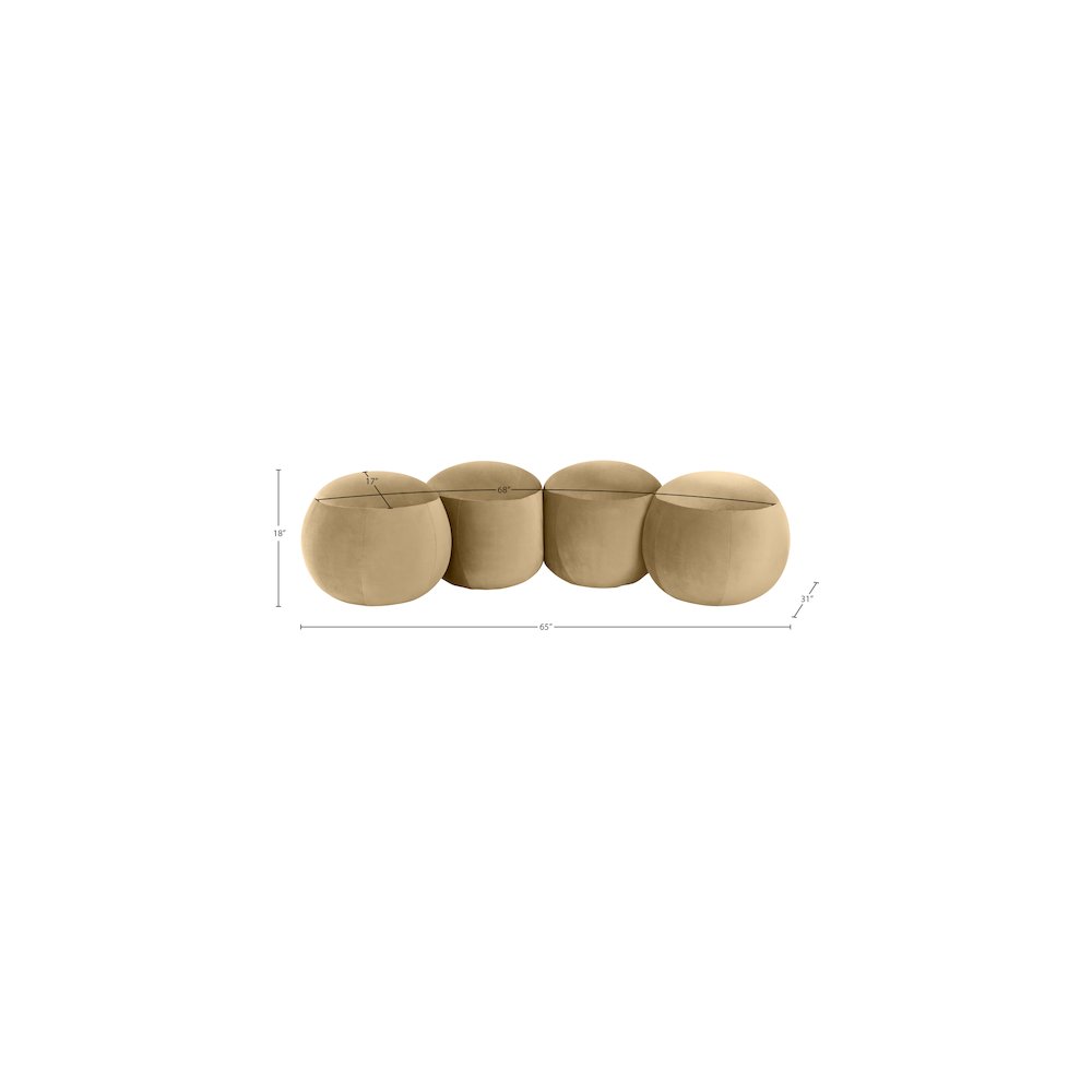 Apollo Camel Velvet Bench