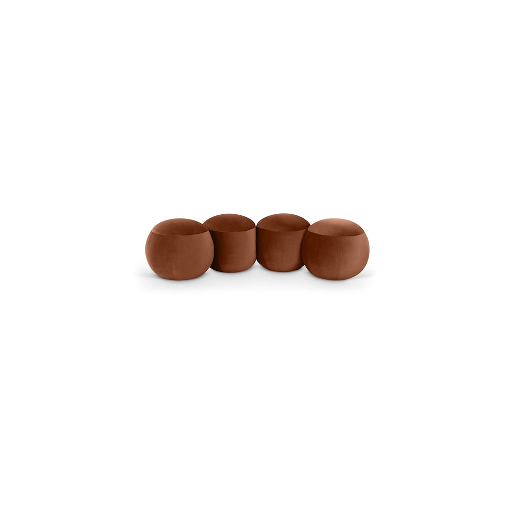 Apollo Cognac Velvet Bench