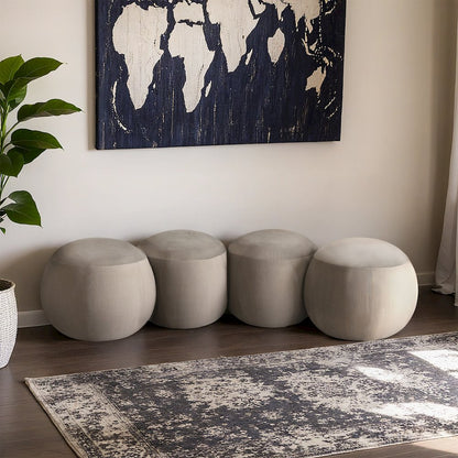 Apollo Cream Velvet Bench