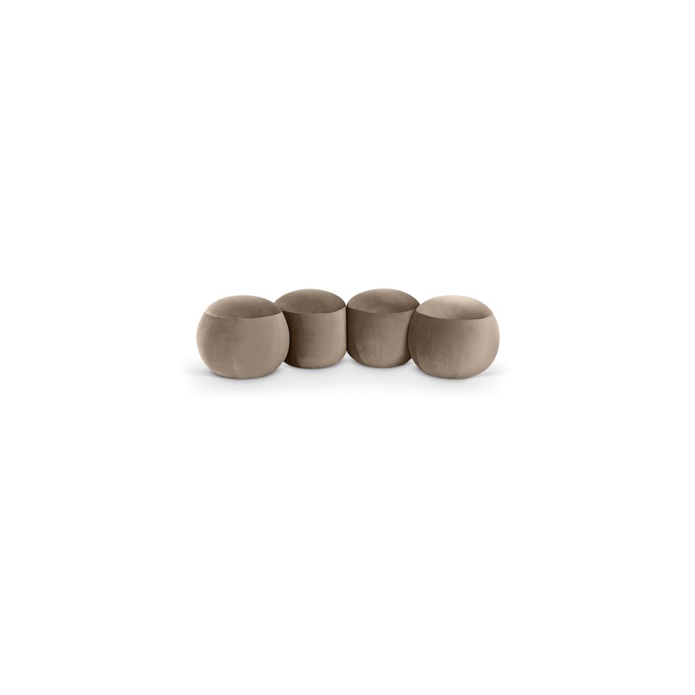 Apollo Taupe Velvet Bench