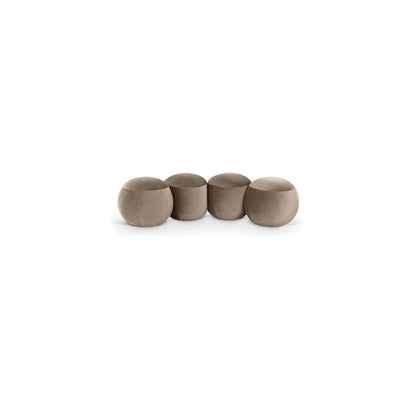 Apollo Taupe Velvet Bench
