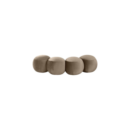 Apollo Taupe Velvet Bench