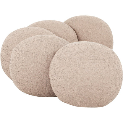 Apollo Beige Boucle Fabric Bench