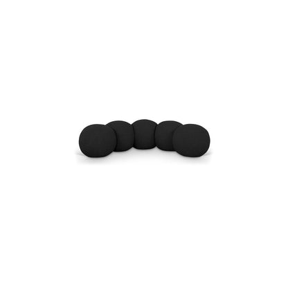 Apollo Black Boucle Fabric Bench